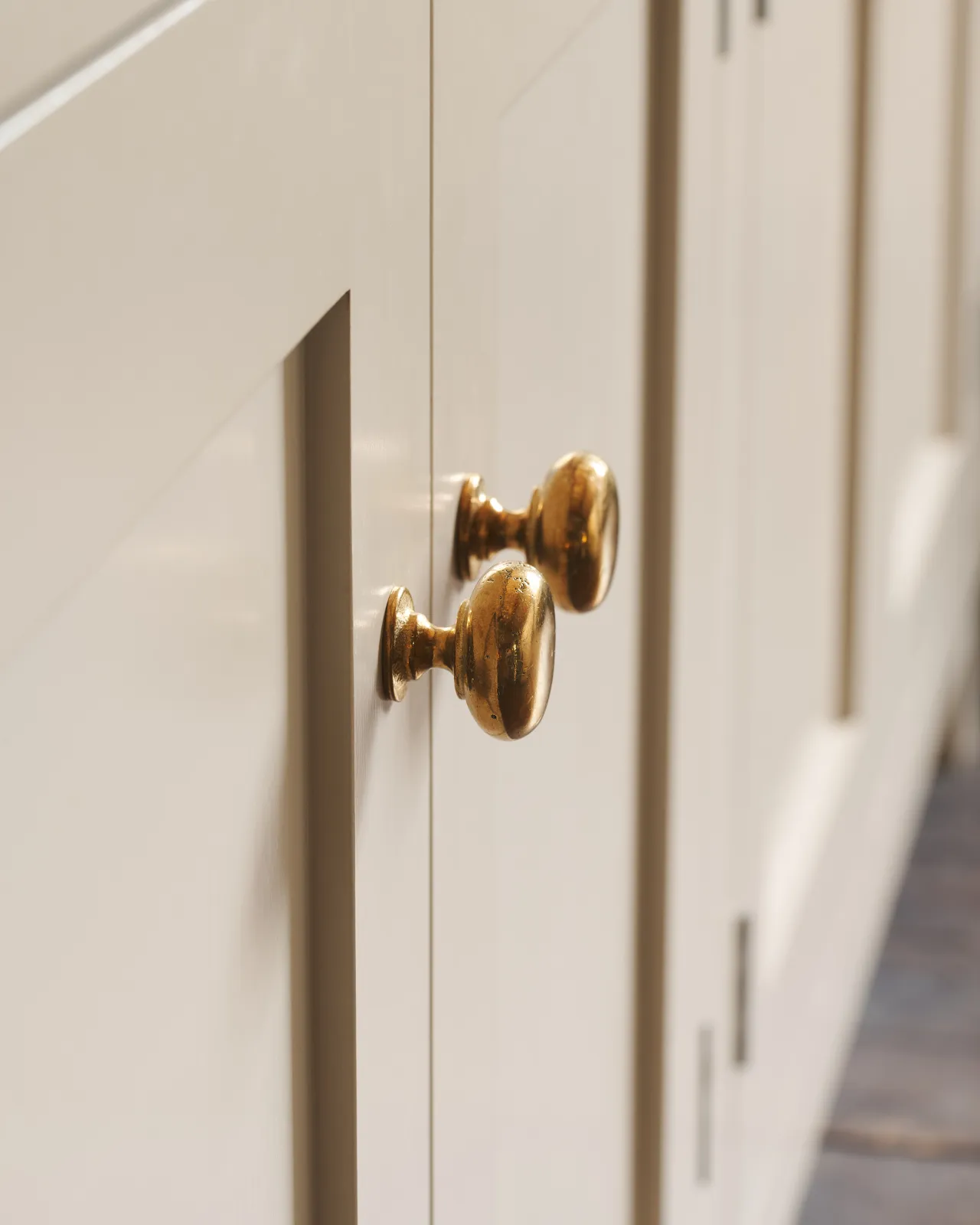 Heirloom brass cabinet hardware