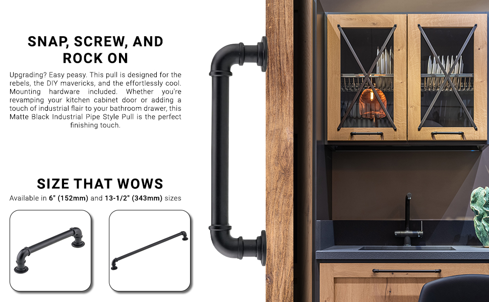 Auburn Hardware 3485-MB Industrial Rectangle Pull